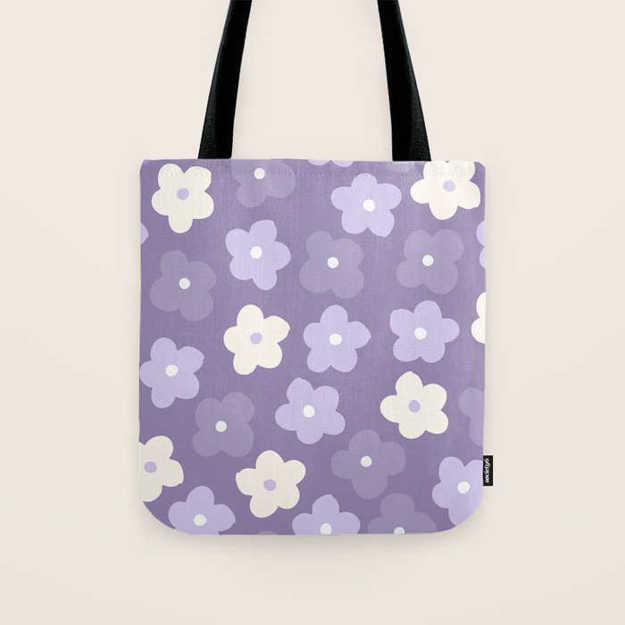 Purple Flowers Tote Bag Gallery Image 1