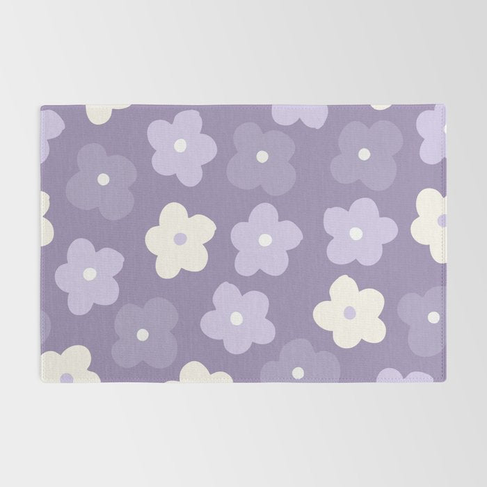 Purple Flowers Rug Gallery Image 2