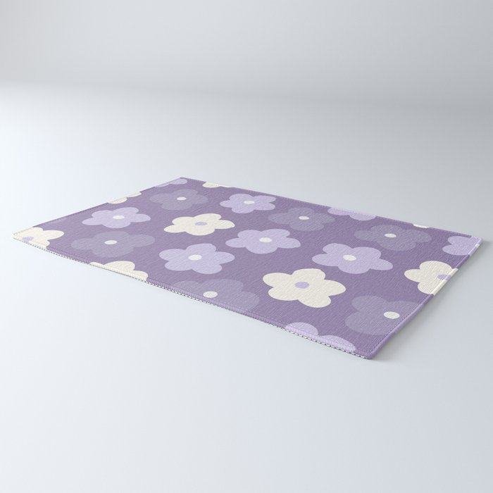 Purple Flowers Rug Gallery Image 3