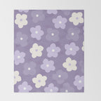 Purple Flowers Throw Blanket Gallery Image 2