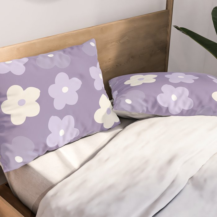 Purple Flowers Pillow Sham Gallery Image 2