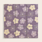 Purple Flowers Wood Wall Art Gallery Image 1