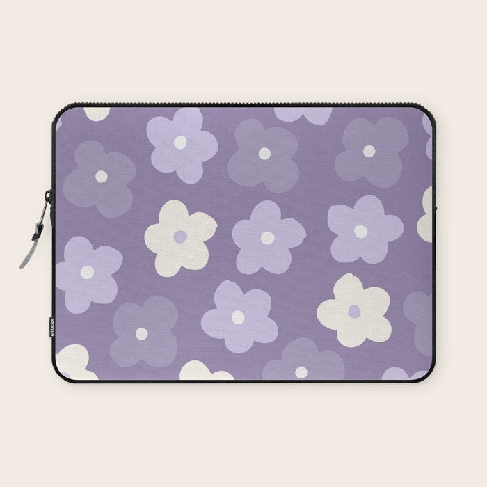 Purple Flowers Laptop Sleeve Gallery Image 1