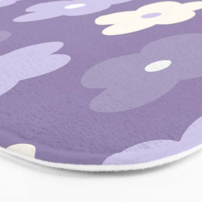Purple Flowers Bath Mat Gallery Image 3