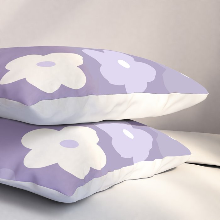 Purple Flowers Pillow Sham Gallery Image 3