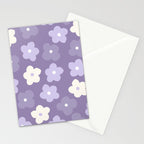 Purple Flowers Stationery Card Gallery Image 2