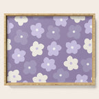 Purple Flowers Serving Tray Gallery Image 1