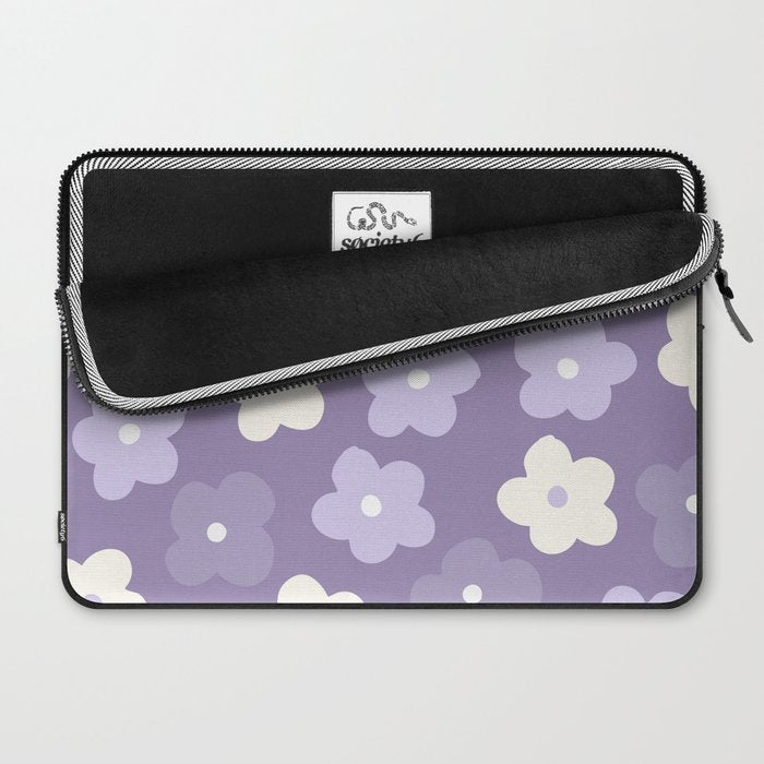 Purple Flowers Laptop Sleeve Gallery Image 2