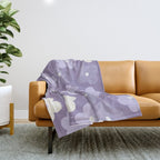 Purple Flowers Throw Blanket Gallery Image 1