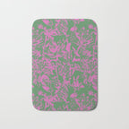 Pink petals on green Bath Mat Gallery Image 1