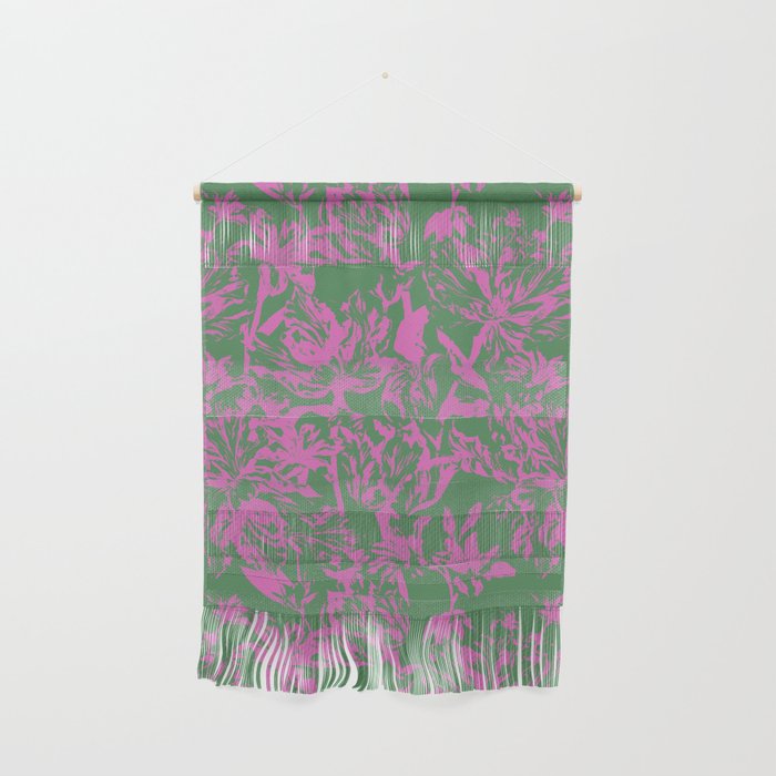 Pink petals on green Wall Hanging Gallery Image 1