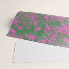 Pink petals on green Wrapping Paper Gallery Image 2