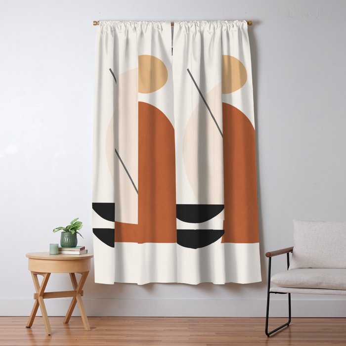 Abstract Minimal Shapes Window Curtain Gallery Image 5