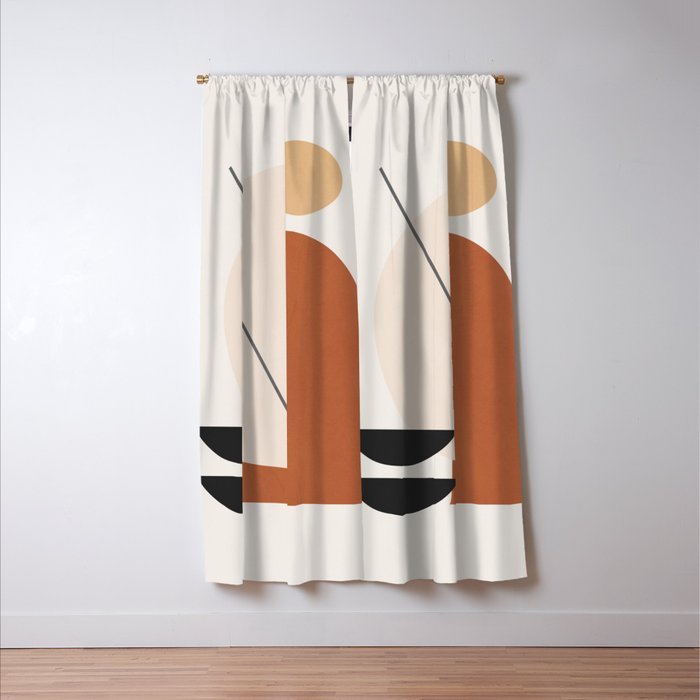 Abstract Minimal Shapes Window Curtain Gallery Image 3