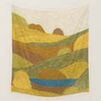 Golden Hills, Quiet Lake Wall Tapestry Gallery Image 4