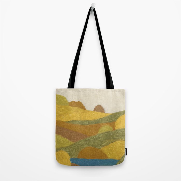 Golden Hills, Quiet Lake Tote Bag Gallery Image 2