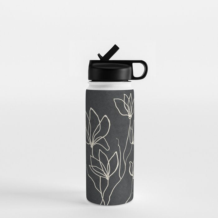 Line Wildflowers 1 Water Bottle