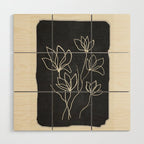 Line Wildflowers 1 Wood Wall Art Gallery Image 1