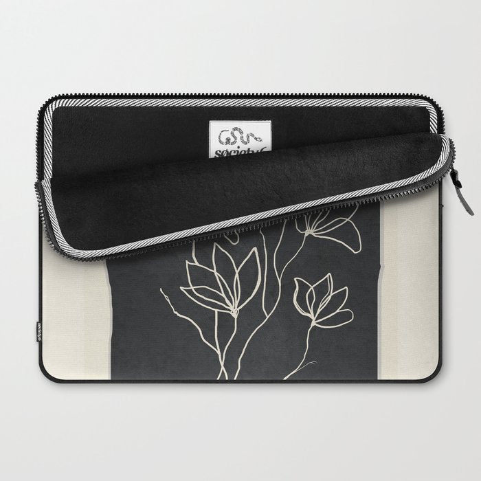 Line Wildflowers 1 Laptop Sleeve Gallery Image 2