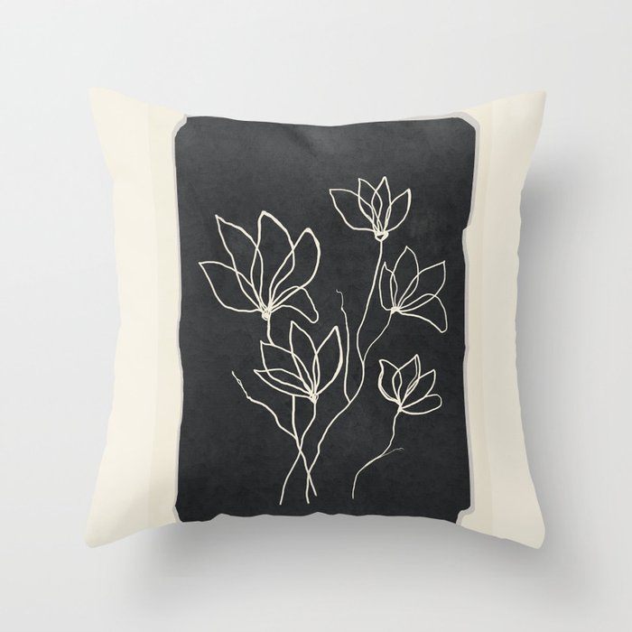 Line Wildflowers 1 Throw Pillow Gallery Image 6