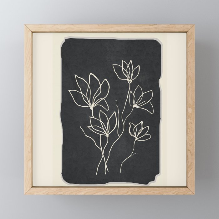 Line Wildflowers 1 Mini Art Print Gallery Image 1