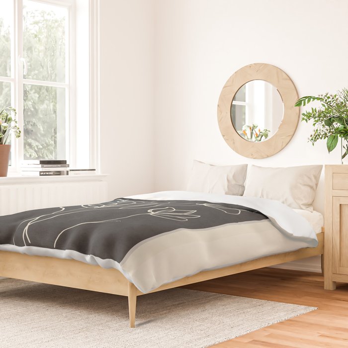 Line Wildflowers 1 Duvet Cover Gallery Image 2