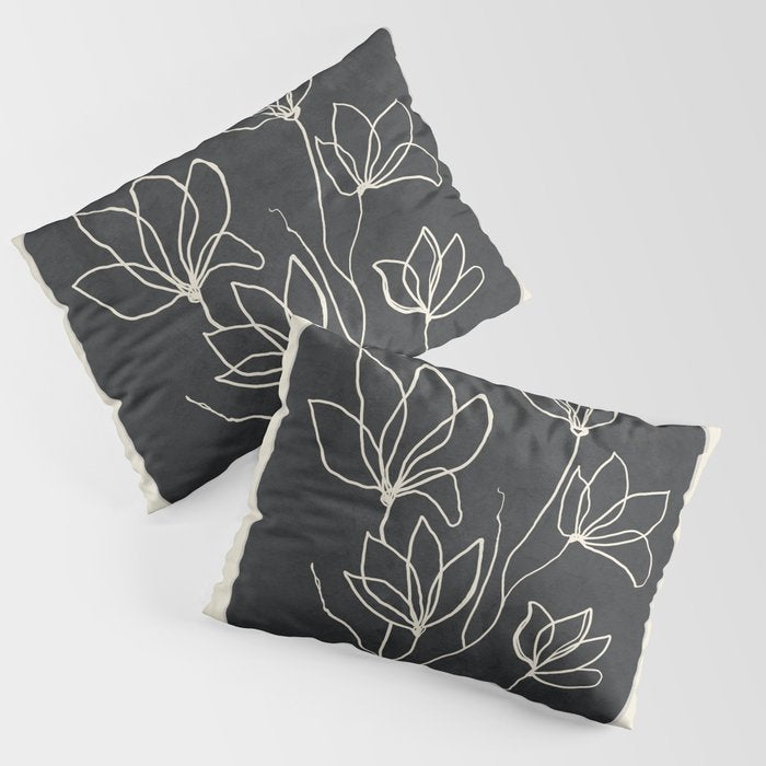 Line Wildflowers 1 Pillow Sham Gallery Image 1