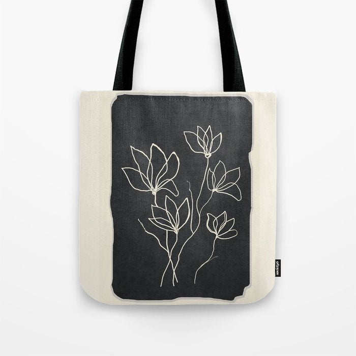 Line Wildflowers 1 Tote Bag Gallery Image 1
