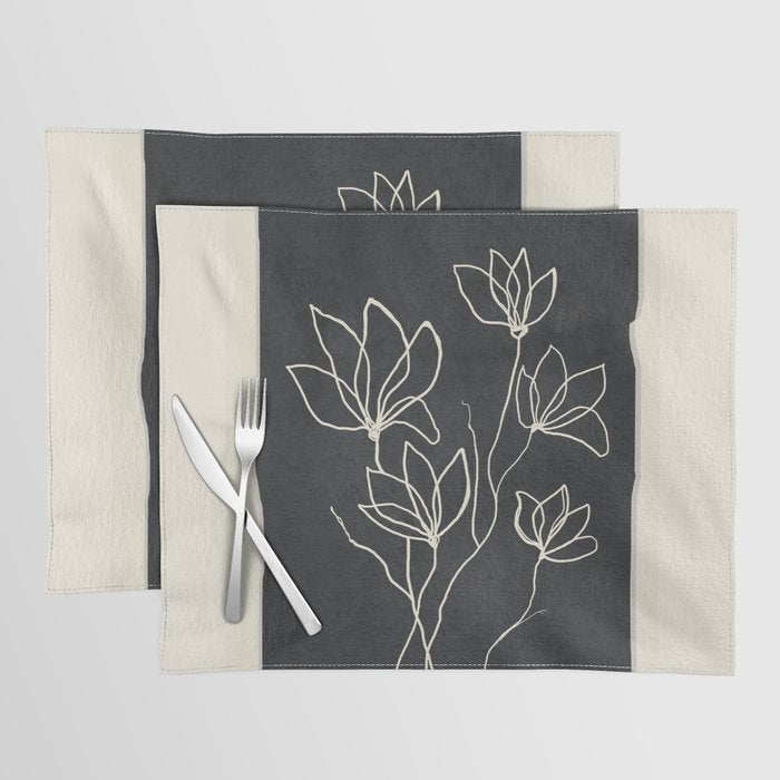 Line Wildflowers 1 Placemat Gallery Image 1