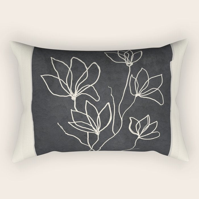 Line Wildflowers 1 Rectangular Pillow Gallery Image 1