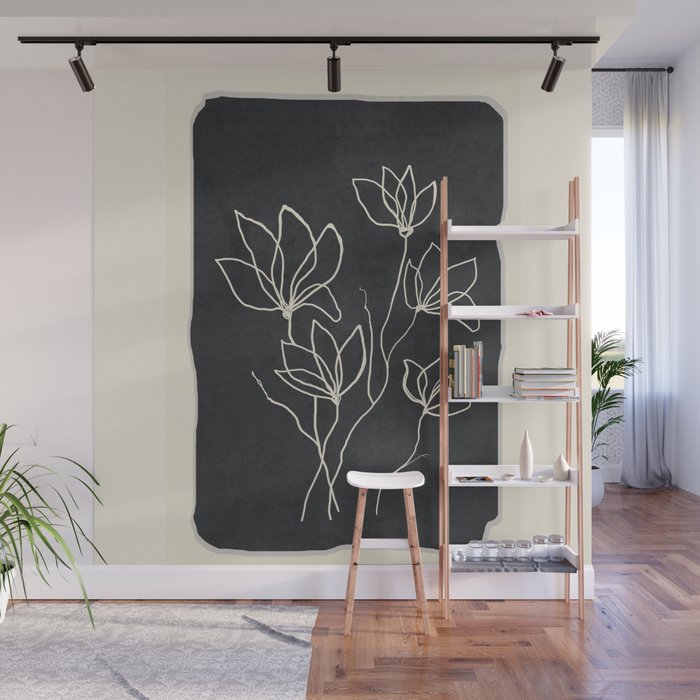 Line Wildflowers 1 Wall Mural Gallery Image 1