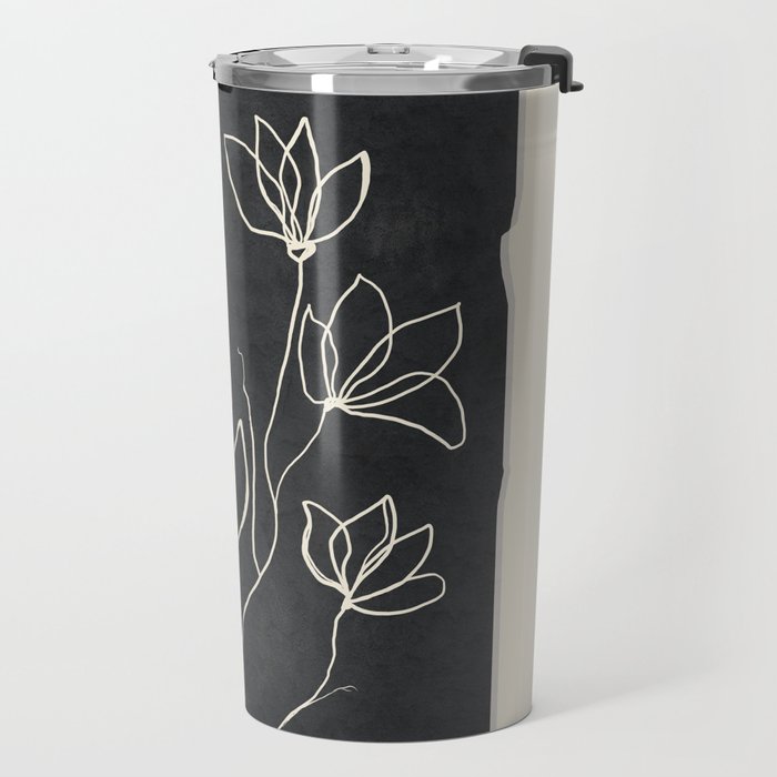 Line Wildflowers 1 Travel Mug Gallery Image 2