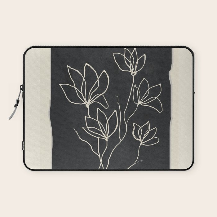 Line Wildflowers 1 Laptop Sleeve Gallery Image 1