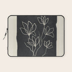 Line Wildflowers 1 Laptop Sleeve Gallery Image 1