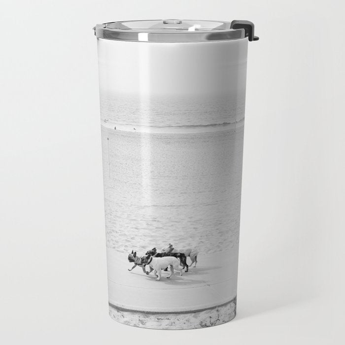 Puppy Traffic, French Bulldogs, Frenchie Art, French Bulldog Gifts Travel Mug Gallery Image 2