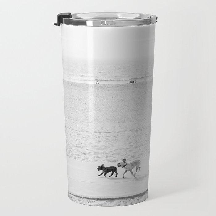 Puppy Traffic, French Bulldogs, Frenchie Art, French Bulldog Gifts Travel Mug Gallery Image 3
