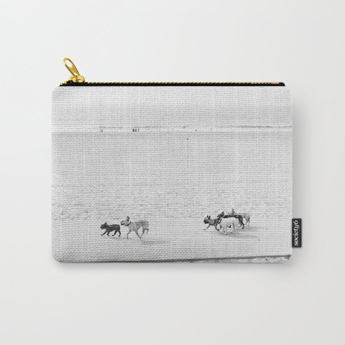 Puppy Traffic, French Bulldogs, Frenchie Art, French Bulldog Gifts Carry All Pouch Gallery Image 1