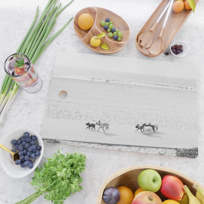 Puppy Traffic, French Bulldogs, Frenchie Art, French Bulldog Gifts Cutting Board Gallery Image 2