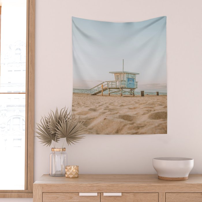 no lifeguard xiv / redondo beach, california Wall Tapestry Gallery Image 2