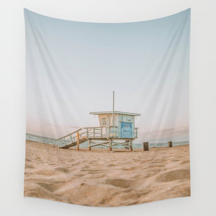 no lifeguard xiv / redondo beach, california Wall Tapestry Gallery Image 4