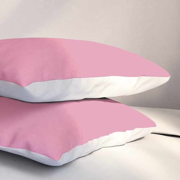 Bubble Gum Pink Solid Color Pillow Sham Gallery Image 3