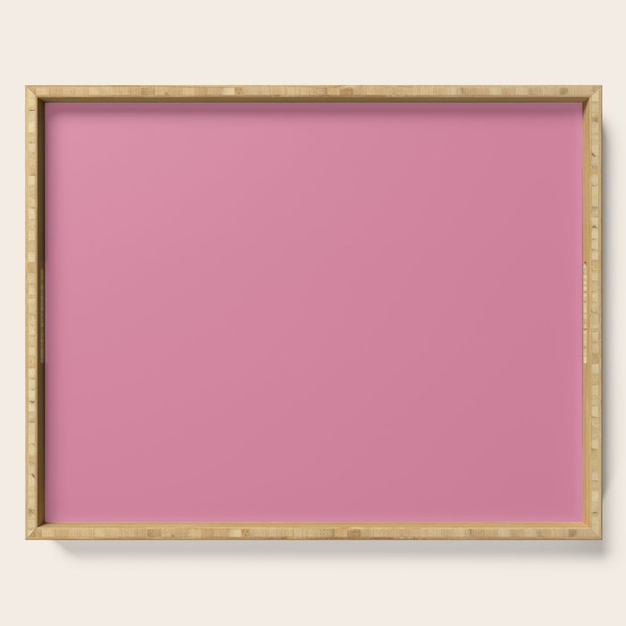 Bubble Gum Pink Solid Color Serving Tray Gallery Image 1