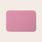 Bubble Gum Pink Solid Color Bath Mat Gallery Image 1