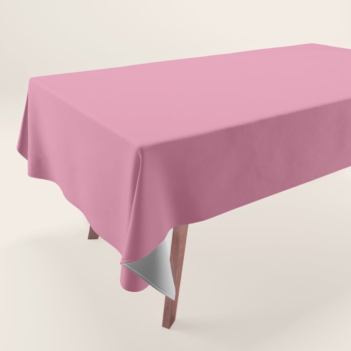Bubble Gum Pink Solid Color Tablecloth Gallery Image 1