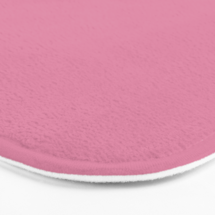 Bubble Gum Pink Solid Color Bath Mat Gallery Image 3