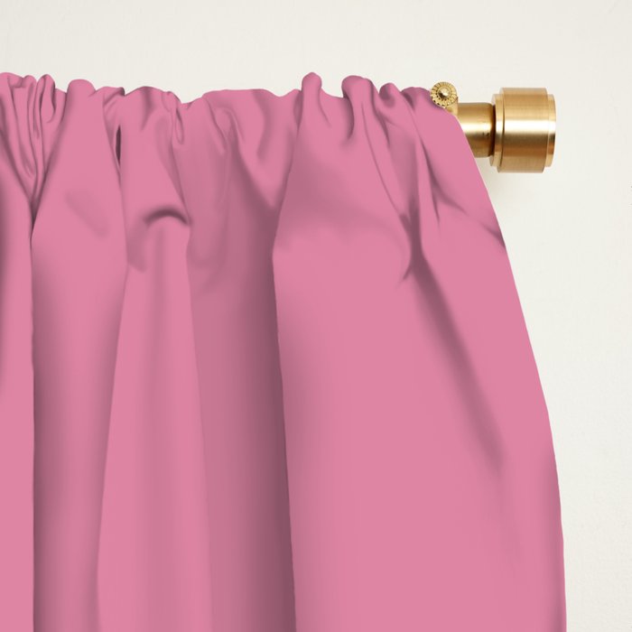Bubble Gum Pink Solid Color Window Curtain Gallery Image 2