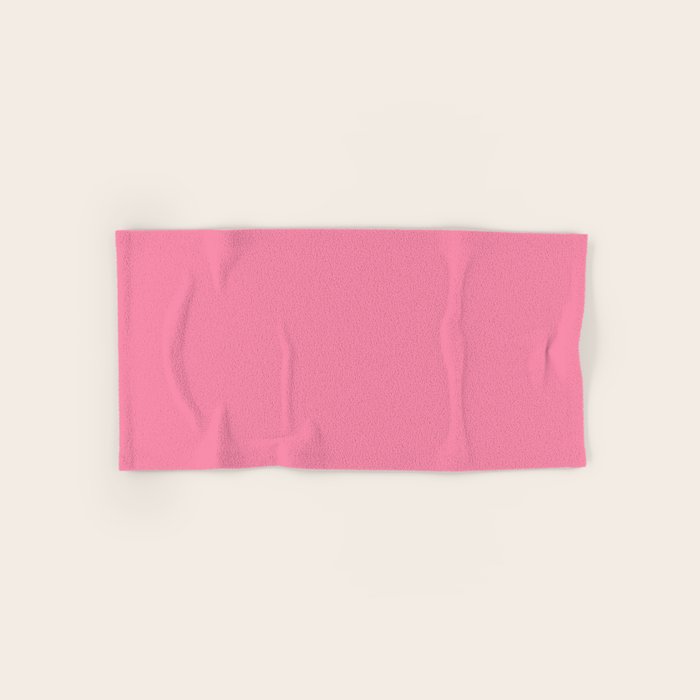 Bubble Gum Pink Solid Color Bath Towel Gallery Image 1