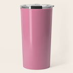 Bubble Gum Pink Solid Color Travel Mug Gallery Image 1