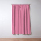 Bubble Gum Pink Solid Color Window Curtain Gallery Image 3