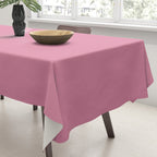 Bubble Gum Pink Solid Color Tablecloth Gallery Image 3